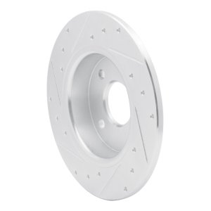 Ford Ecosport Brake Rotor (1) - Rear Right - R1 Concepts - Drilled & Slotted - Silver - `18-`22
